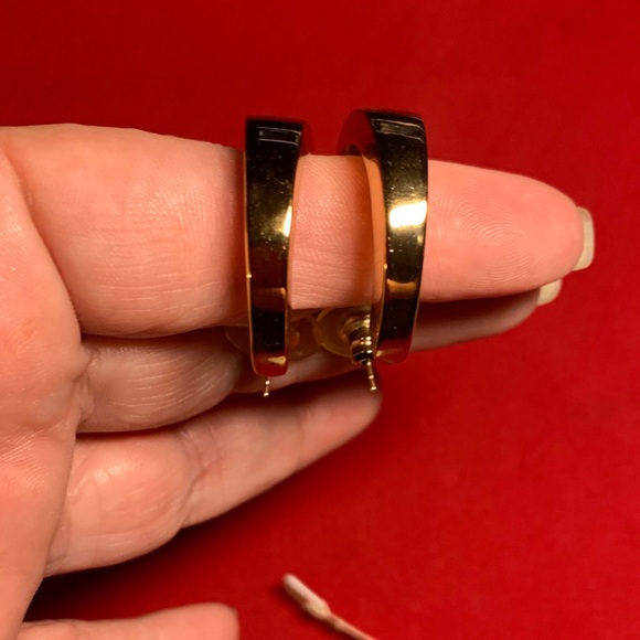 Dior Gold CD Logo Hoop Earrings Full Inclusion - Picture 3 of 6